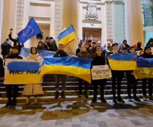 Lublin: protest wobec rosyjskiej agresji na Ukrainę