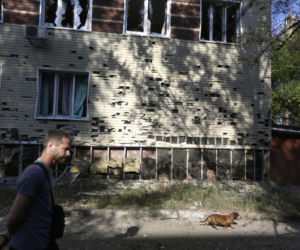 Szpital zbombardowany w Doniecku