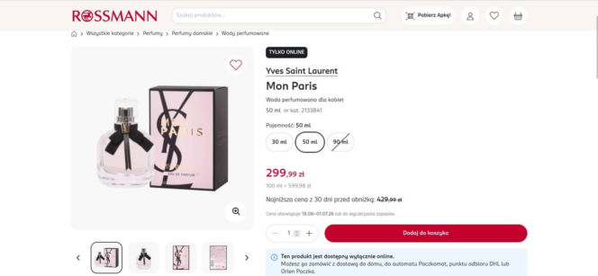 Rossmann przecenił kultowe perfumy YSL. To zapach idealny na lato, którego nie kupisz stacjonarnie
