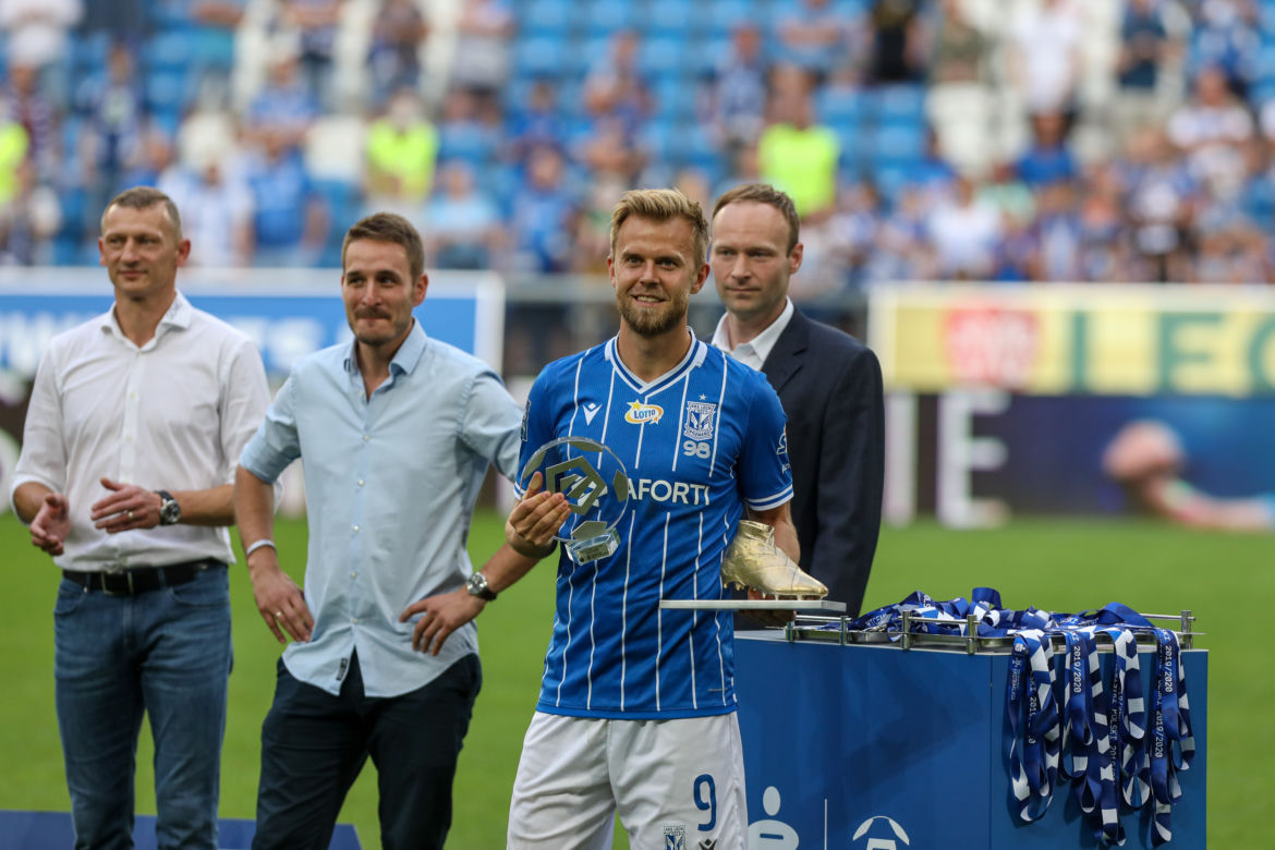 Christian Gytkjaer - król strzelców dostał buziaka