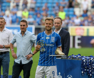 Christian Gytkjaer - król strzelców dostał buziaka