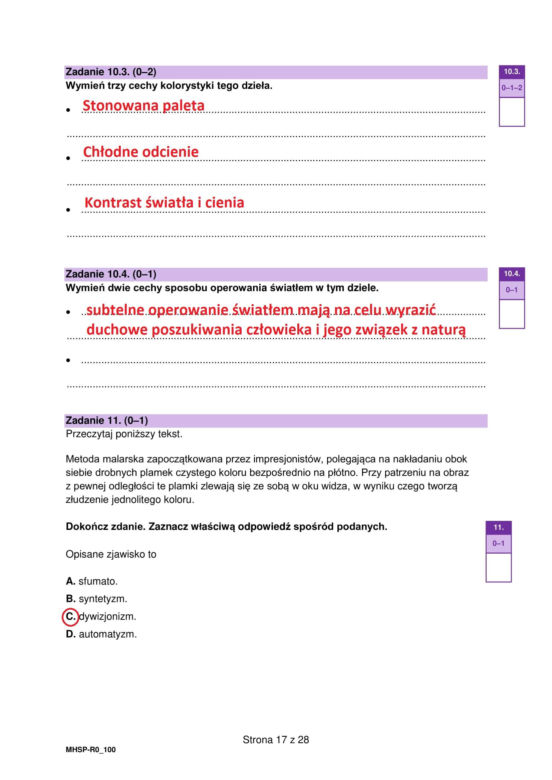 Matura 2025 historia sztuki - odpowiedzi do arkusza CKE 14.05.2025 - Formuła 2023