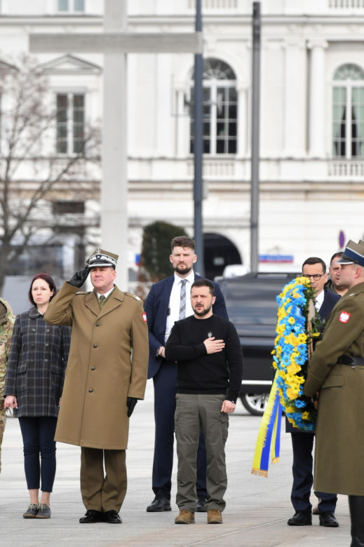 Wołodymyr Zełenski złożył kwiaty pod Grobem Nieznanego Żołnierza