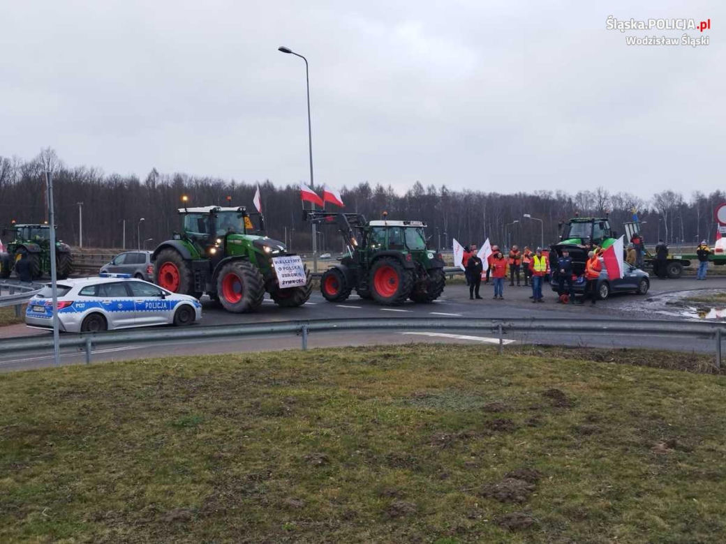 Strajk rolników w Śląskiem 20.02.2024