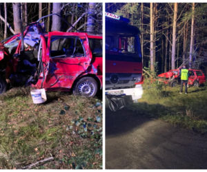 Zawady. Tragiczny wypadek w gminie Janowo. Auto roztrzaskane, kierowca nie żyje [ZDJĘCIA]