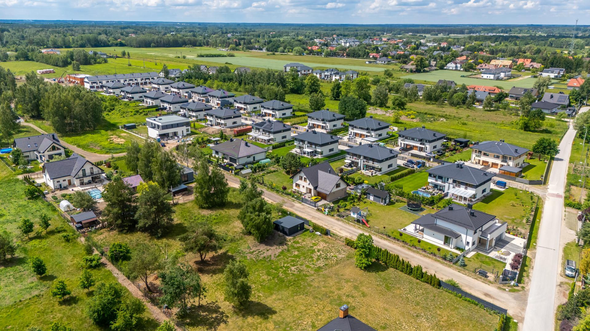 Głosków, gmina Piaseczno. Nowe osiedle deweloperskie