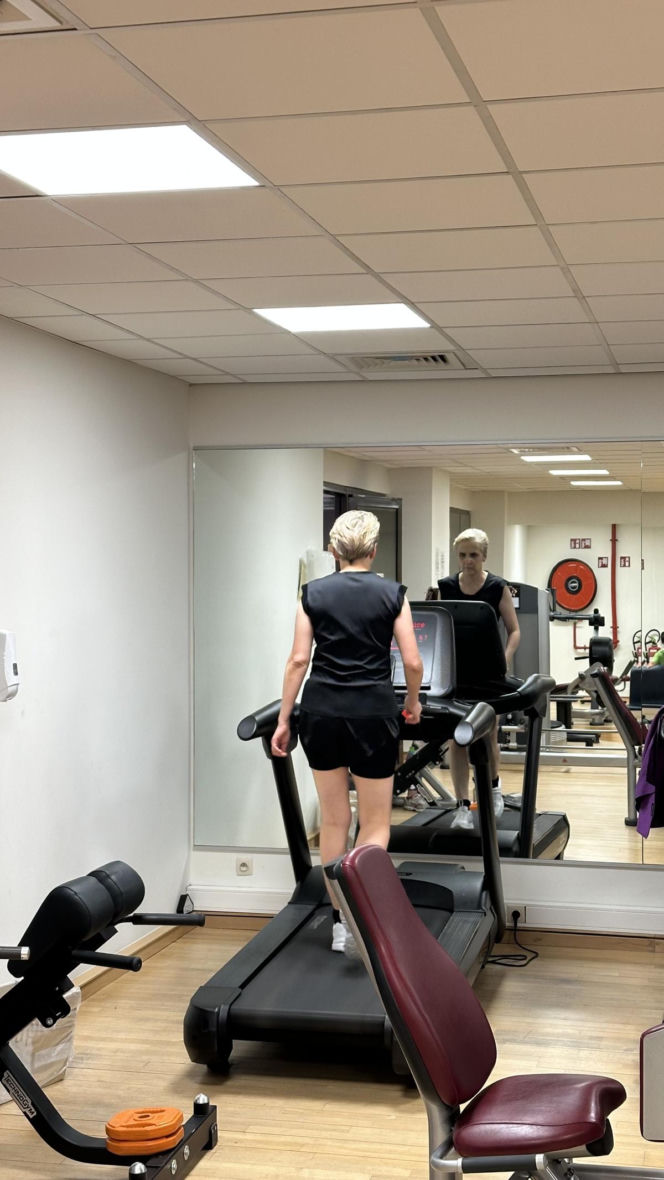 Joanna Scheuring-Wielgus na siłowni