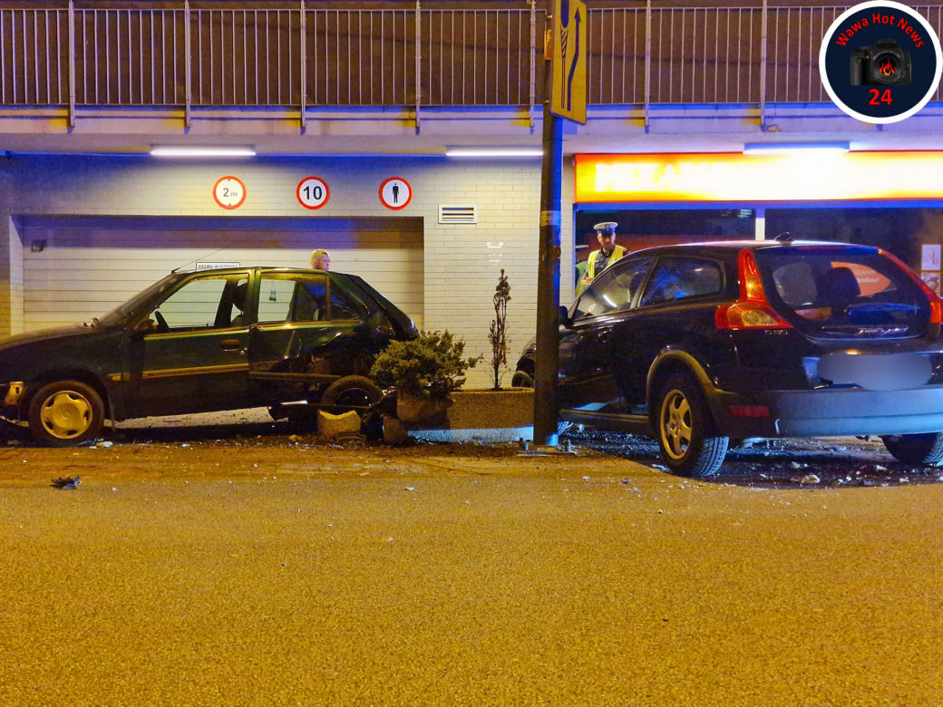 Pijana Ukrainka staranowała zaparkowane auto. Miała ponad 2 promile 