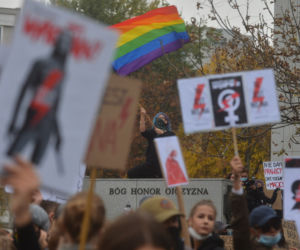 Warszawa. Protesty pod sejmem