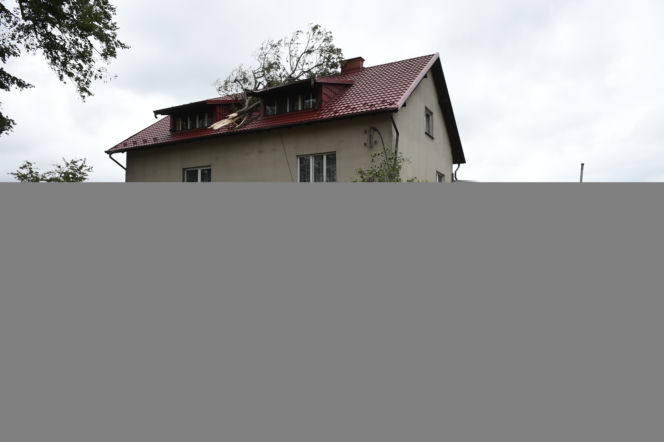 Skutki nawałnicy w okolicy Suszka