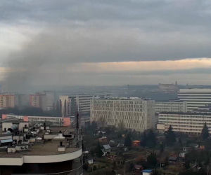 Potężny pożar w centrum Krakowa