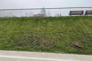 Zniszczenia w parku nad POW