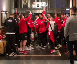 Reprezentacja w hotelu po meczu Polska - Szwecja