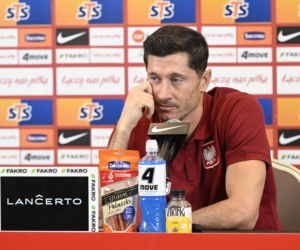 Robert Lewandowski na konferencji reprezentacji Polski
