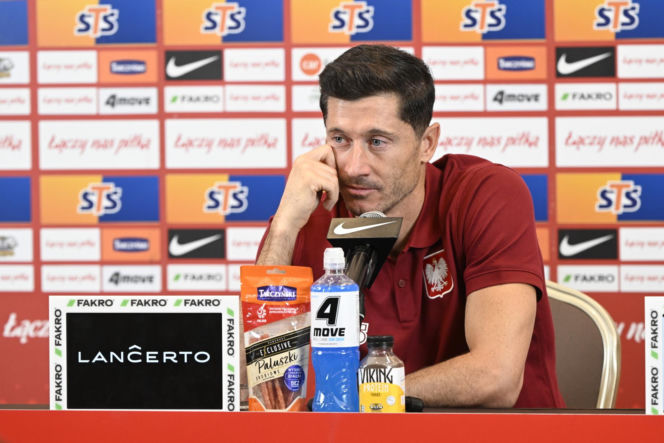 Robert Lewandowski na konferencji reprezentacji Polski
