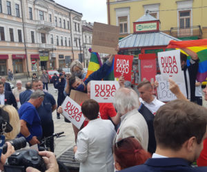 LGBT to nie ideologia - protest podczas wizyty Beaty Szydło