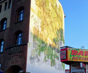 Ekologiczny mural przy Rondzie Giedroycia w Szczecinie