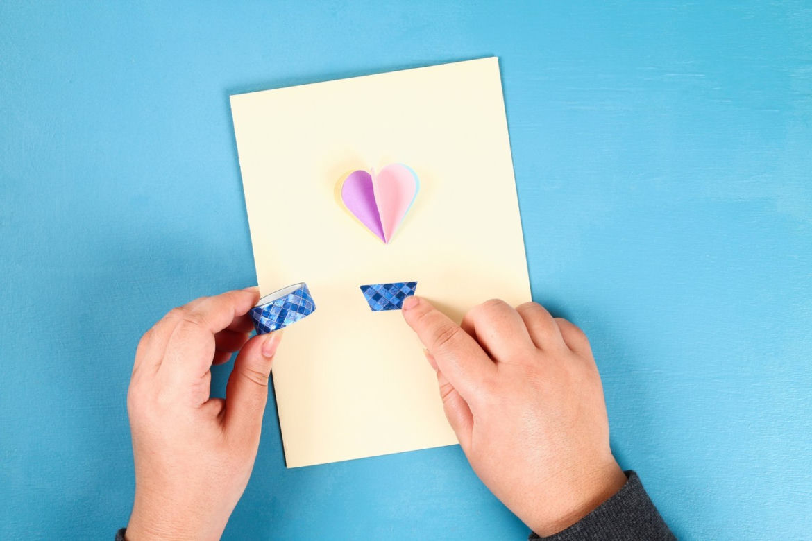 Kartka walentynkowa ręcznie robiona: DIY - krok 5