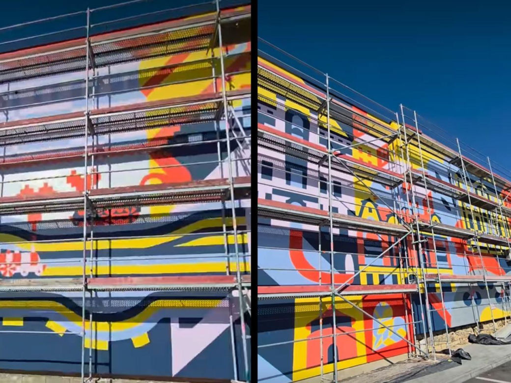 Mural przy tarnogórskim centrum przesiadkowym już gotowy