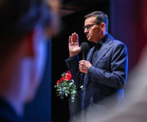 Mateusz Morawiecki podczas spotkania z mieszkańcami Janowa Lubelskiego