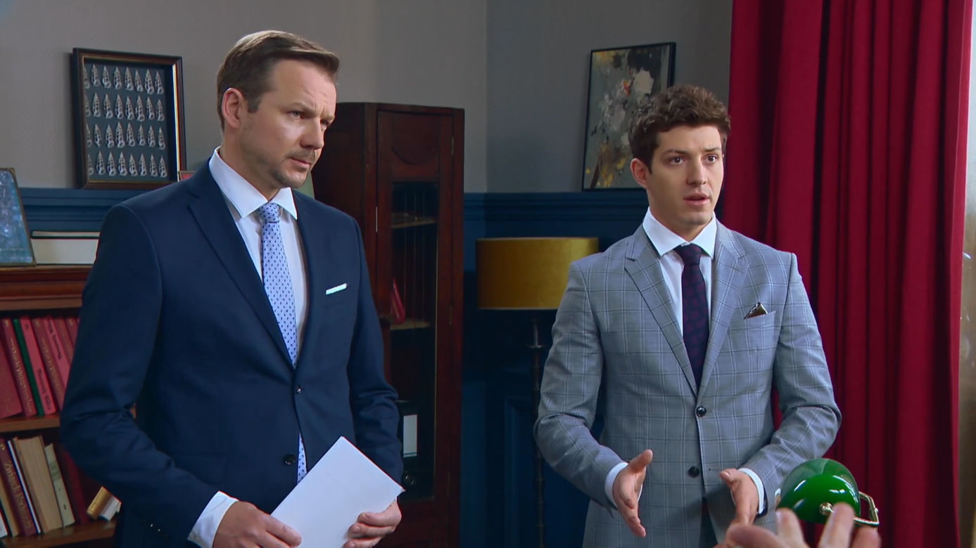 Barwy szczęścia, odc. 2696: Justin (Jasper Sołtysiewicz), Bruno (Lesław Żurek)