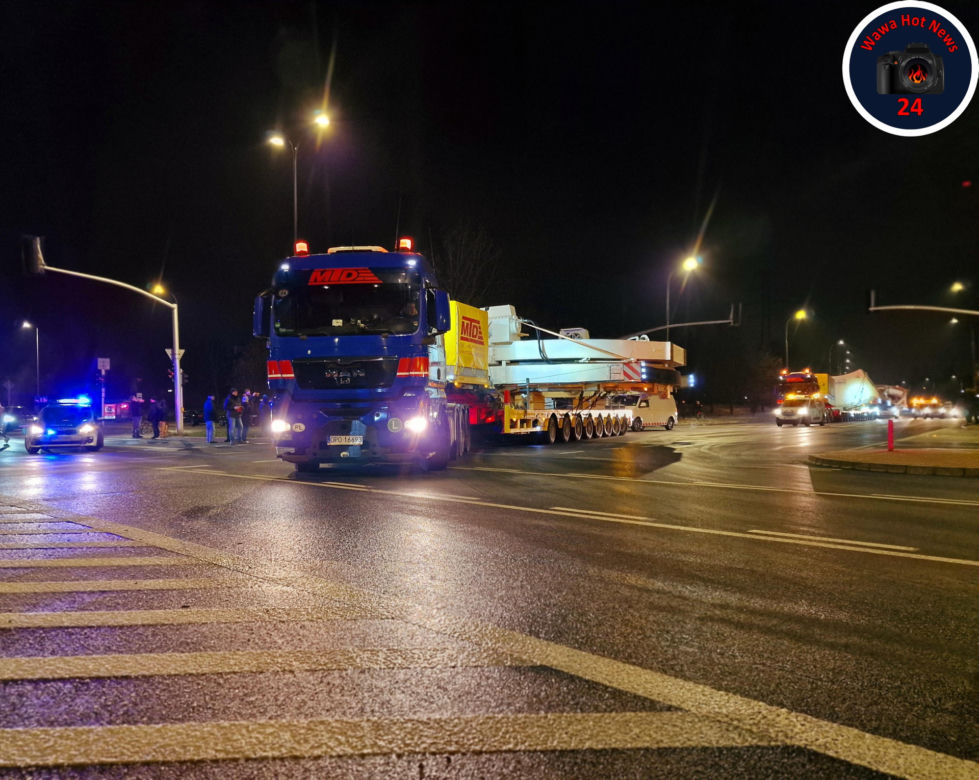 Kolejny wielki konwój zablokuje Warszawę. Transport napędu do tarczy TBM