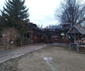 Pożar strusiej fermy w Bukwałdzie koło Olsztyna 