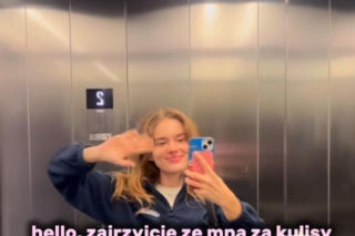 M jak miłość. Dominika Kachlik (Franka) na planie