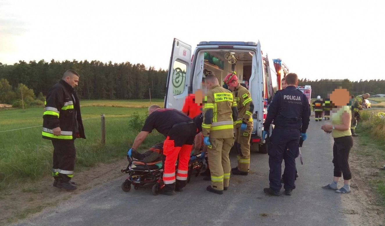 Dwoje dzieci jechało quadem. Są ranni po zderzeniu z ciągnikiem