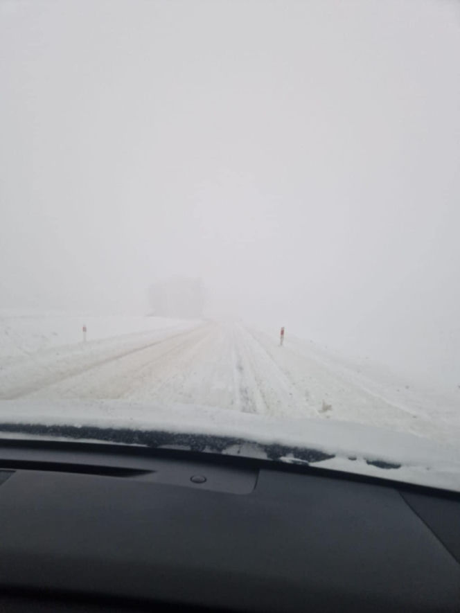 Śnieżyca w powiecie sławieńskim