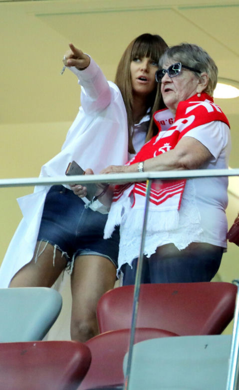Anna Lewandowska na meczach