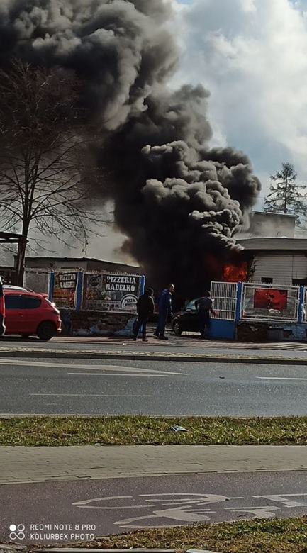 Pożar warsztatu w Sosnowcu