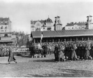 Defilada oddziału piechoty na Polu Mokotowskim, 11.11.1928 r.