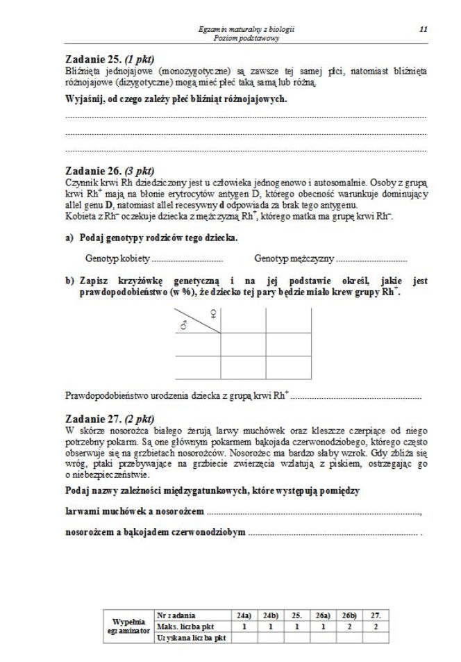 Matura 2013 biologia p. podstawowy