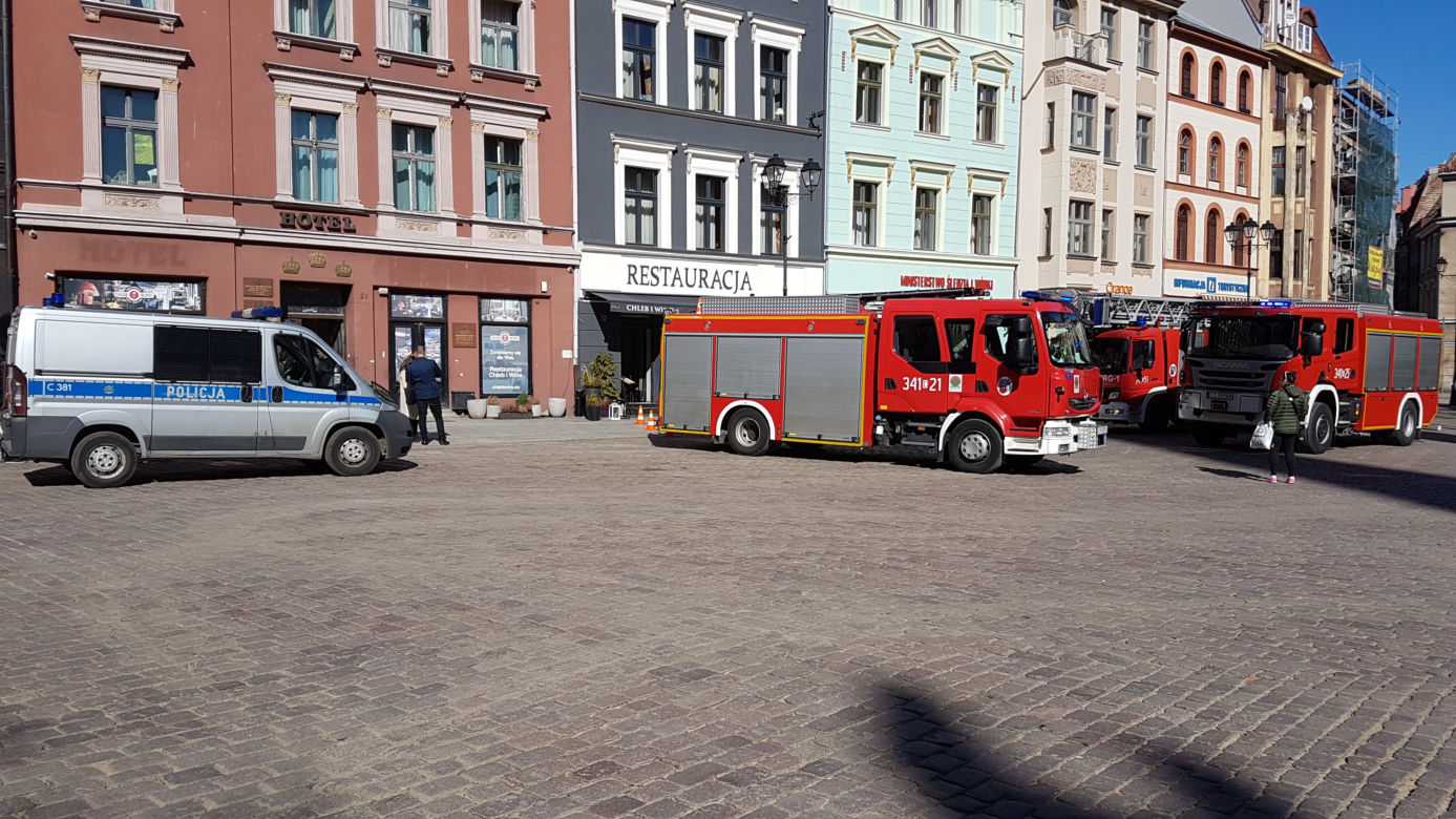 Zadymienie restauracji Chleb i Wino w Toruniu - interweniowali strażacy