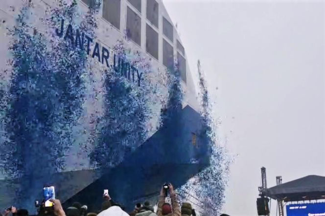 Chrzest promu Jantar Unity