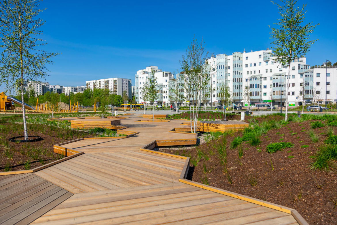 Park nad Południową Obwodnicą Warszawy na Ursynowie