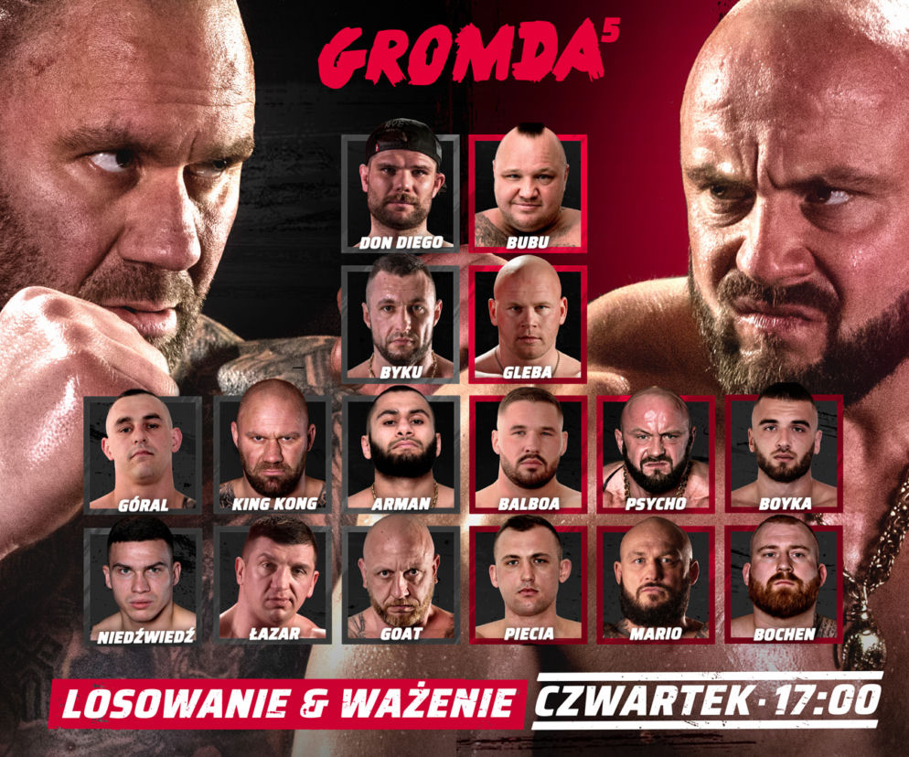 Losowanie turnieju i extra fightów gali GROMDA 5