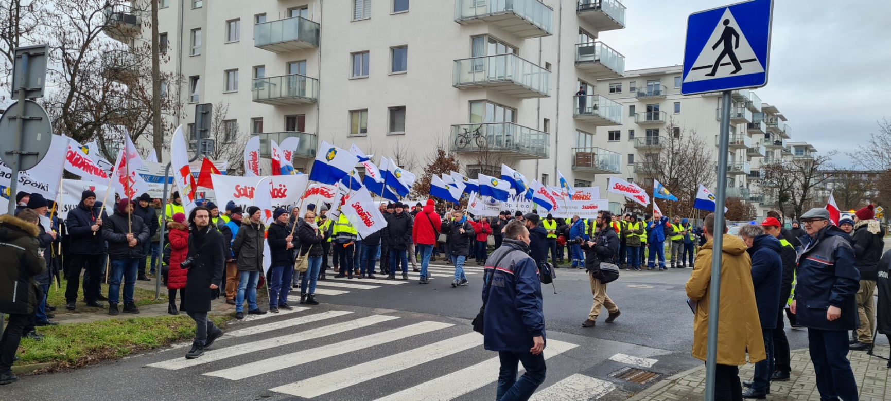 Protest pracowników wodociągowych w Poznaniu