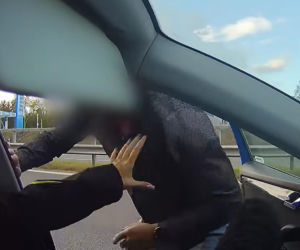 Bił kobietę na autostradzie, bo jechała zgodnie z przepisami! Wszystko nagrała jej 8-letnia córka