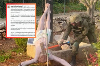 Kryzys wizerunkowy armii Izraela. Chodzi o zniszczoną figurę Jezusa