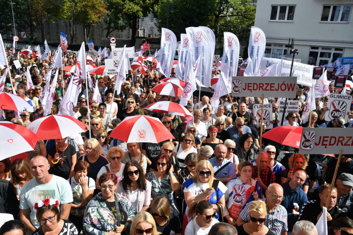 Protest nauczycieli w Warszawie