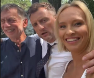 M jak miłość nowy sezon na planie. Dorota (Iwona Rejzner), Bartek (Arkadiusz Smoleński), Robert Żak (Krzysztof Tyniec)