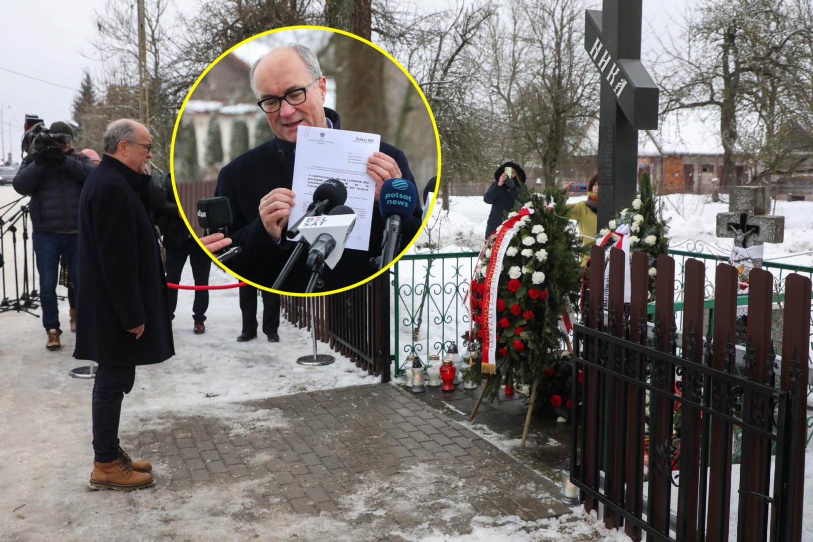 Czarzasty w Zaleszanach: „Nie ma innej interpretacji”. Padły mocne słowa o zbrodni