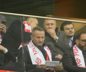 Karol Nawrocki i Przemysław Czarnek na mecze Polska - Albania