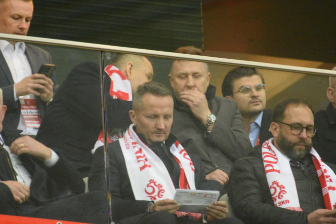 Karol Nawrocki i Przemysław Czarnek na mecze Polska - Albania