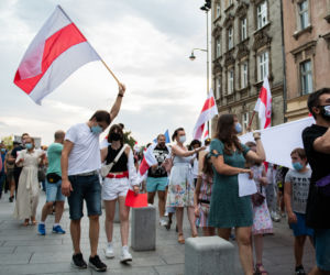Marsz solidarności z Białorusinami w Krakowie