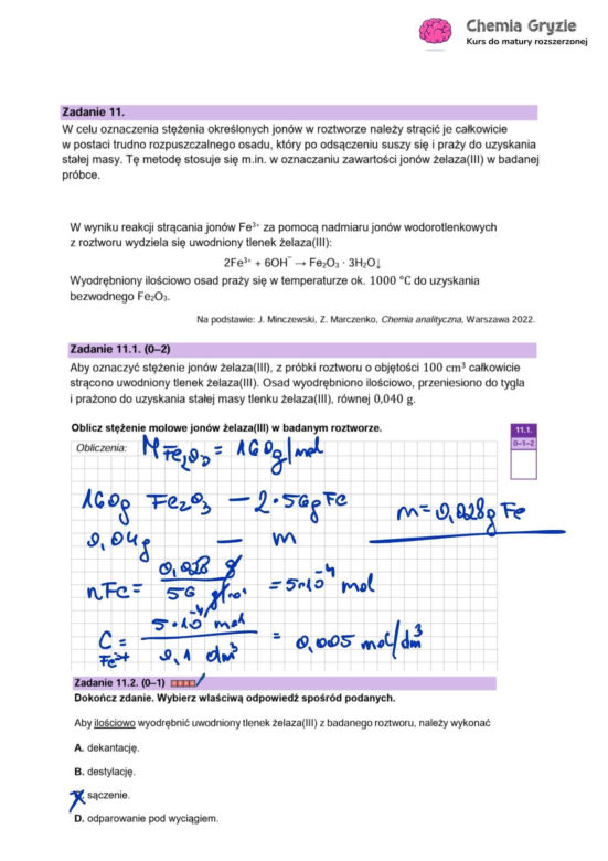 Matura 2026 z rozszerzonej chemii: odpowiedzi do wszystkich zadań z arkusza CKE 13.05.2026