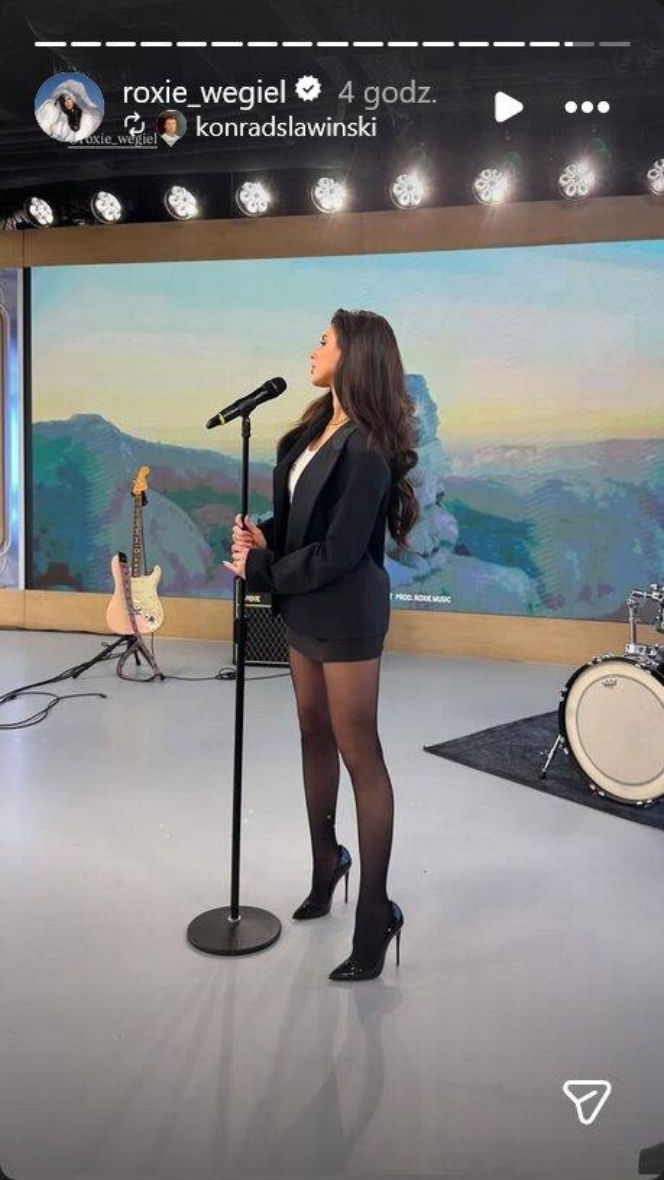 Roksana Węgiel rozpaliła poranek w TVN! Krótki top i futerko zrobiły efekt WOW