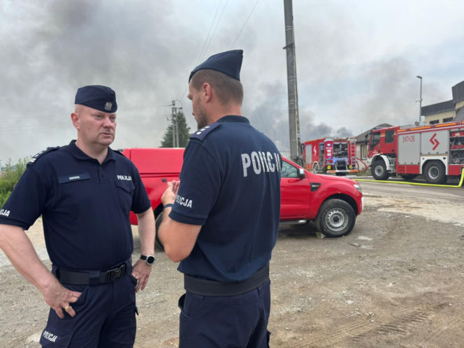 Pożar zakładów w Charnowie